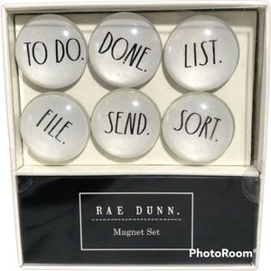 Rae Dunn 'To Do Lis't 6 Piece Magnet Set Office Locker Nwt